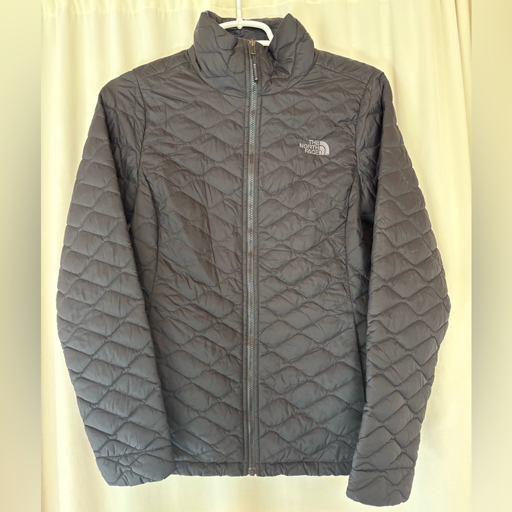 North face fitted puffer jacket in black size small. Smoke free home